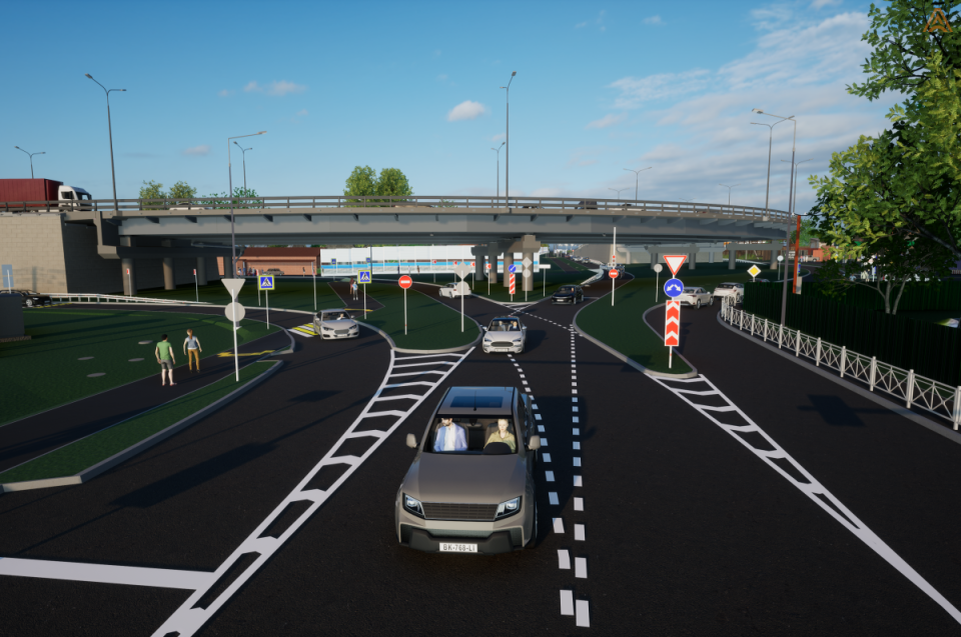    Визуализация проекта транспортной развязки на ул. Власихинской. Источник: "РосИнсталПроект"