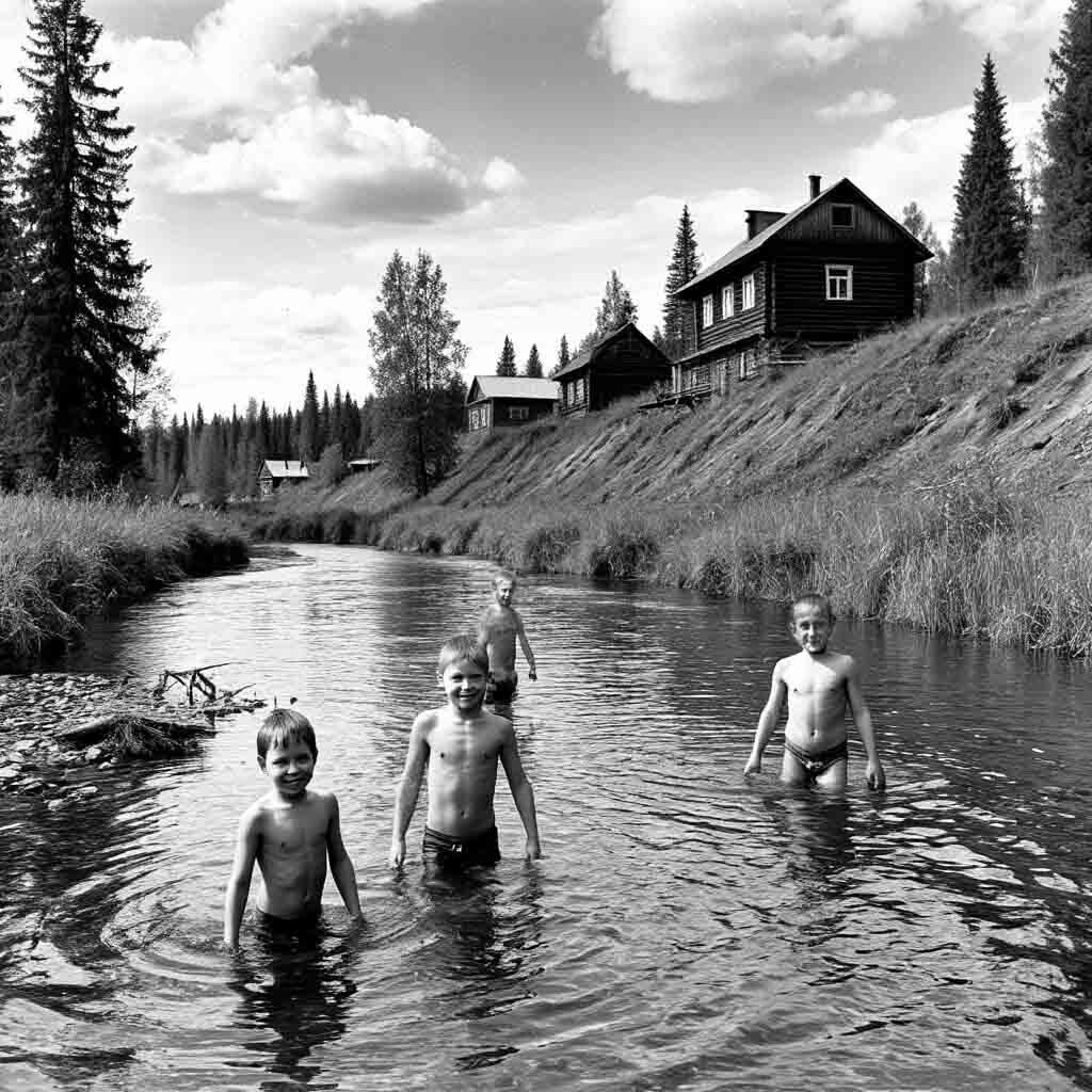 Купание в реке