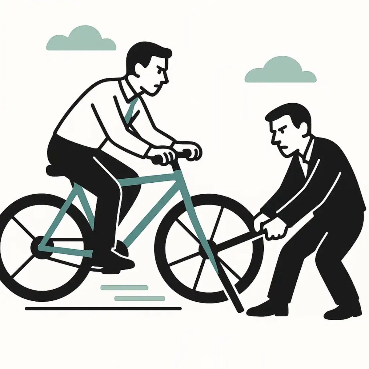 РБК Life📷Иллюстрация фразеологизма «Вставлять палки в колеса»