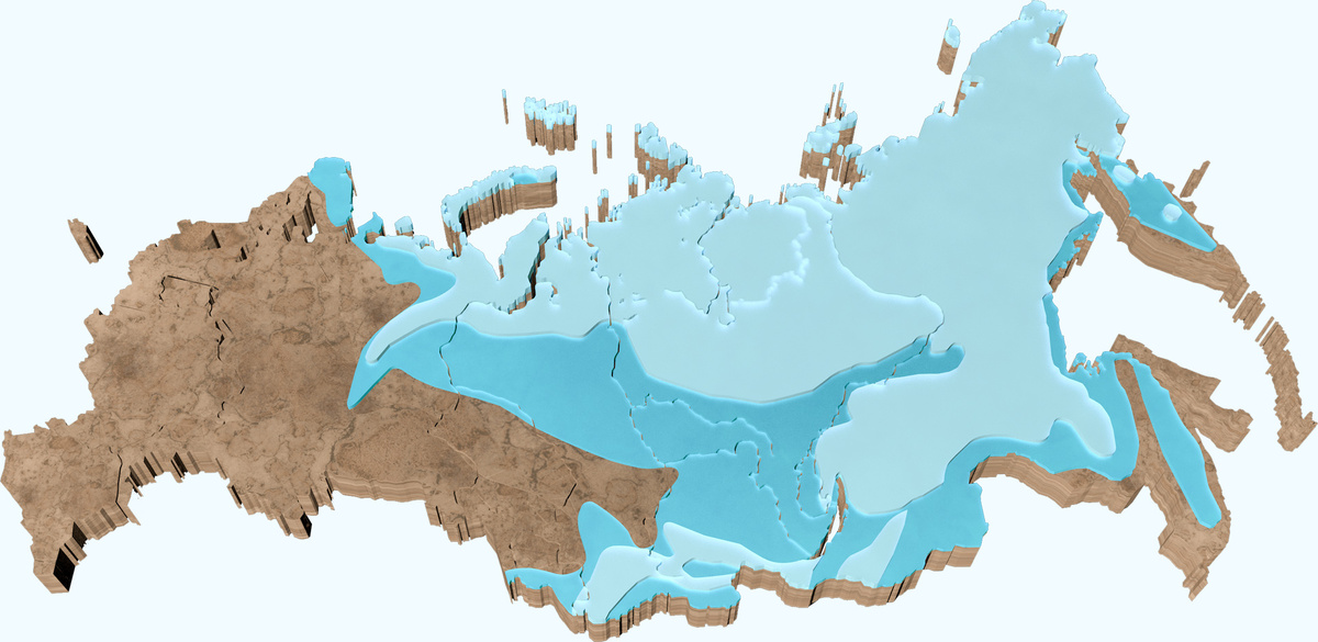  Карта вечной мерзлоты РФ. Фото из открытого доступа Сети и принадлежит своим хозяевам.