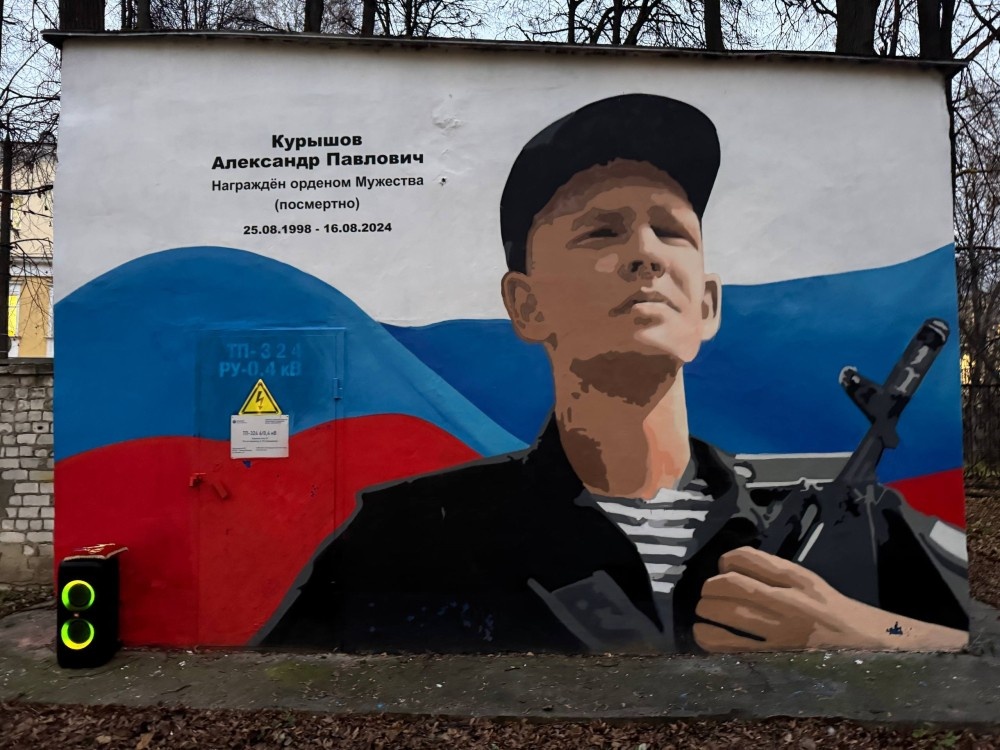    В Нижнем Новгороде открыли граффити в честь героя СВО Александра Курушова