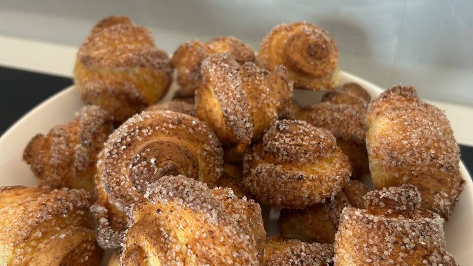 Творожные рогалики в аэрогриле. Рецепт из детства