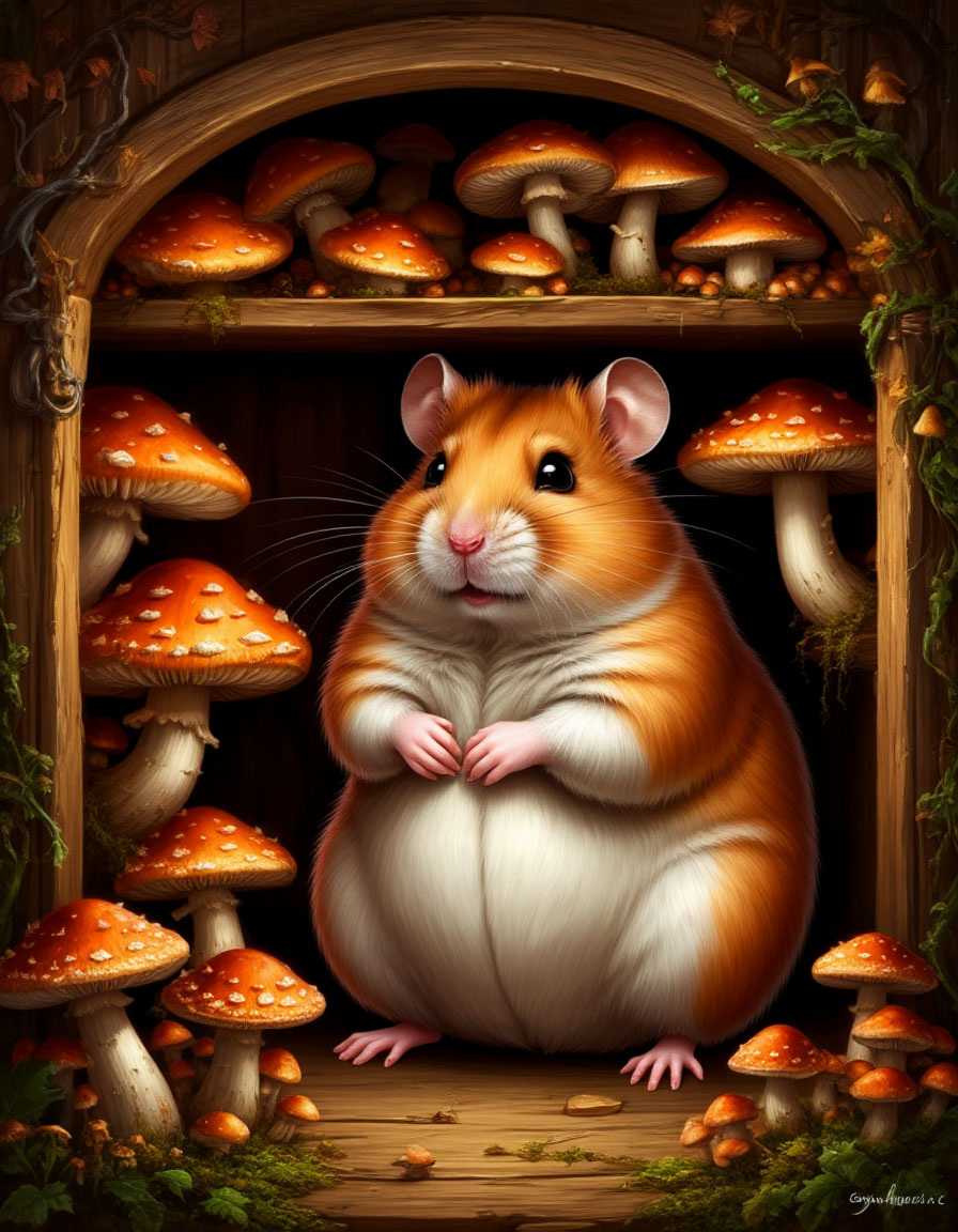 Пипи в собственной кладовой. Картинка создана ИИ.