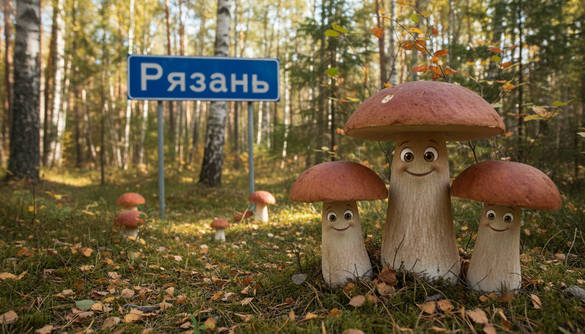 Типичный лес в Рязани, если верить словам поговорки дословно. 