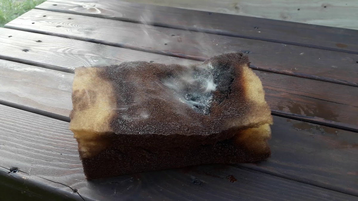 Тлеющая промасленная губка