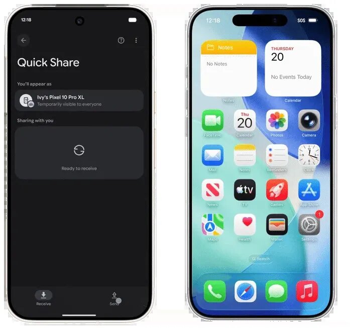 Айфон отправляет файлы через AirDrop