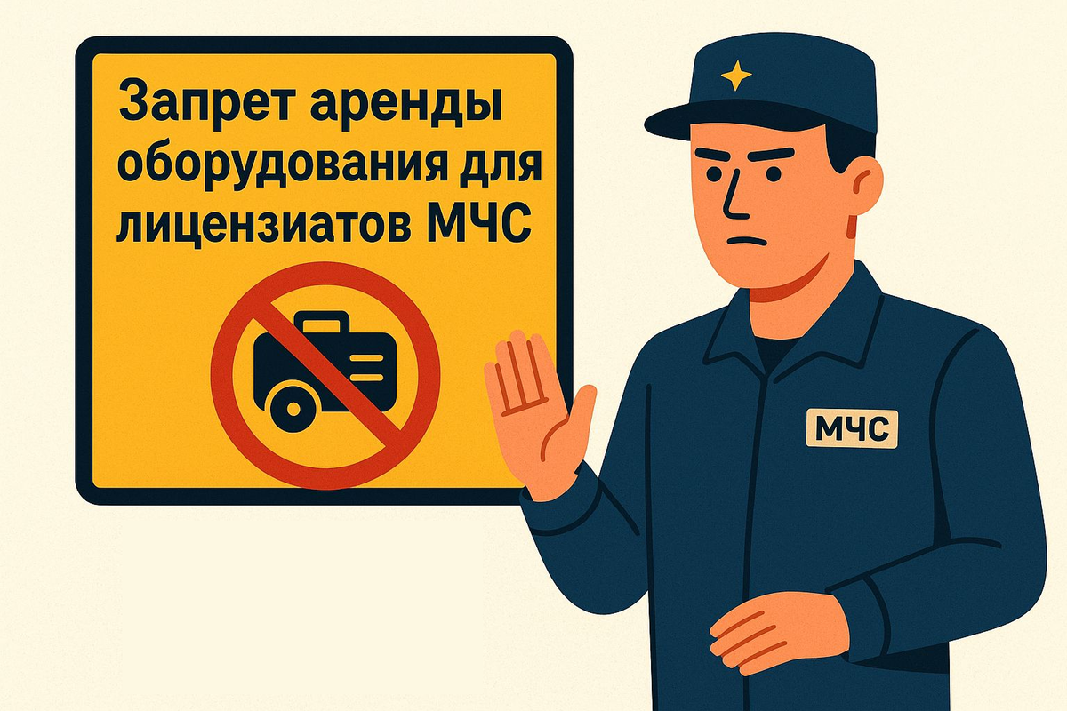 Запрет аренды оборудования для лицензиатов МЧС