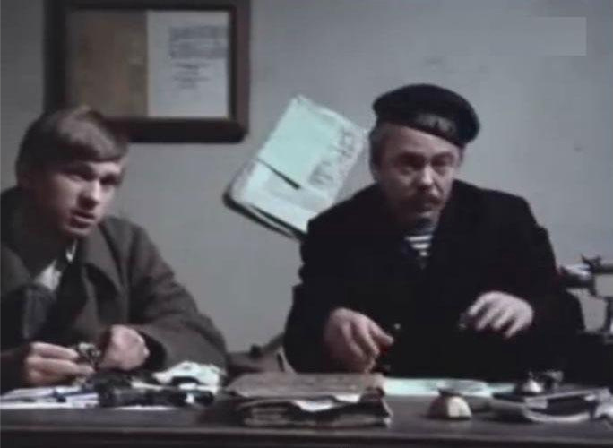 В роли красноармейца в х/ф "Доверие", в 1975 году