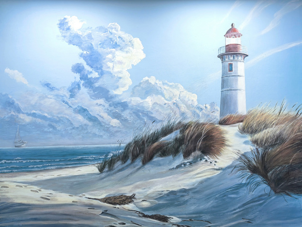    В кировской больнице появилась роспись с морским пейзажем