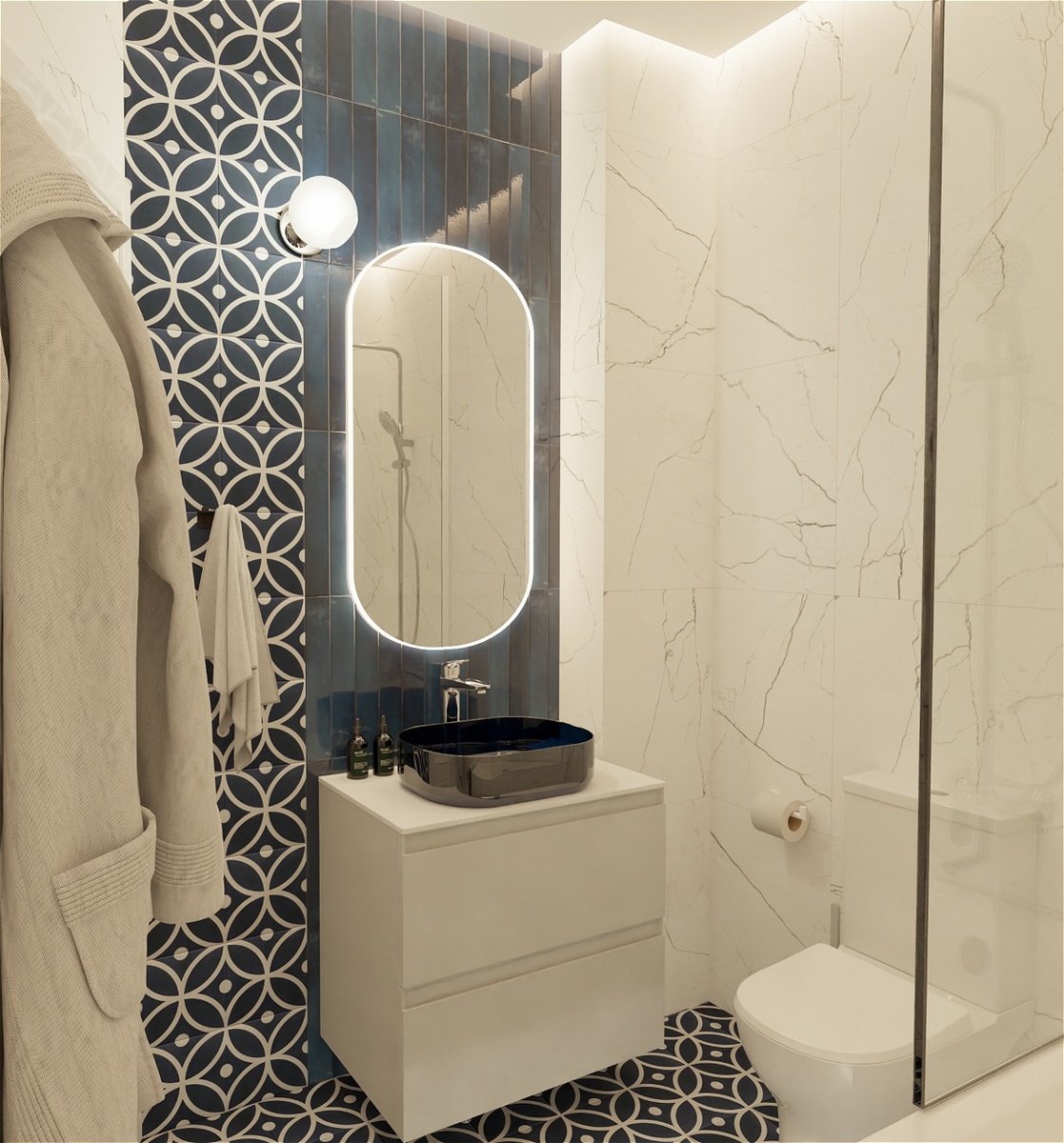 плитка Equipe, Rivoli, 20х20 см., Equipe, Massimo, 5х40 см. и Гранитея, Нейва Элегант