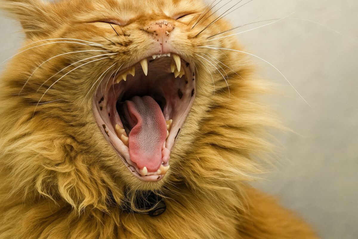 Почему у кошки чёрные пятна на губах