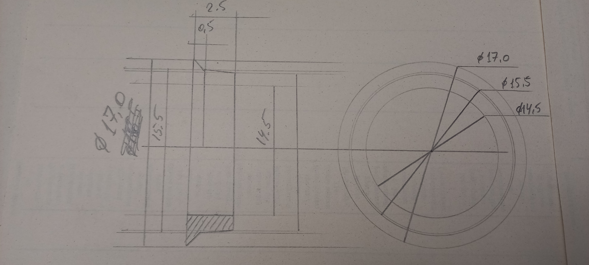 Чертеж обода.