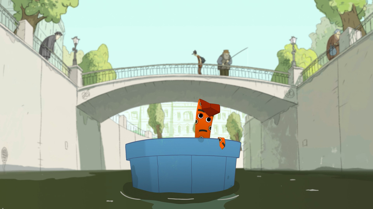    Кадр из мультфильма «На выброс»