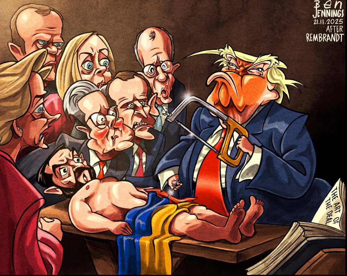 Мирный план Трампа от британской газеты The Guardian (Ben Jennings/The Guardian)