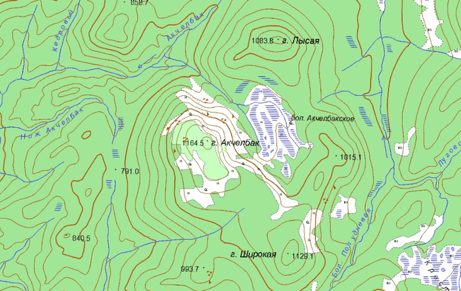 Фрагмент карты Кемеровской области, 2001г.