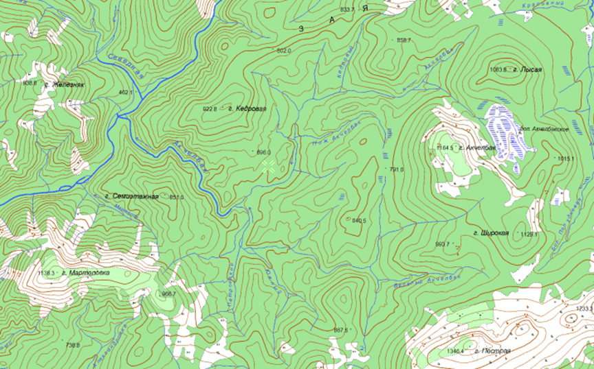 Фрагмент карты Кемеровской области, 2001г.