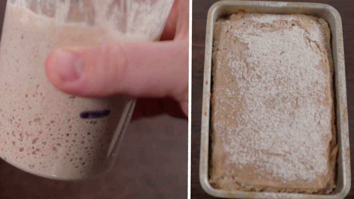 Ржаной хлеб на опаре с закваской и заваркой.