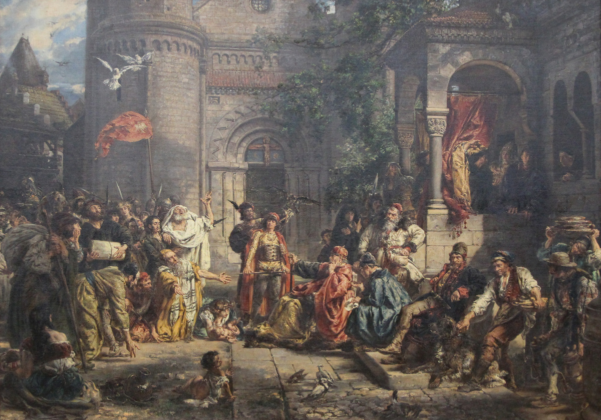 Картина Яна Матейко "Прием евреев в Польше" из коллекции Люблинского музея