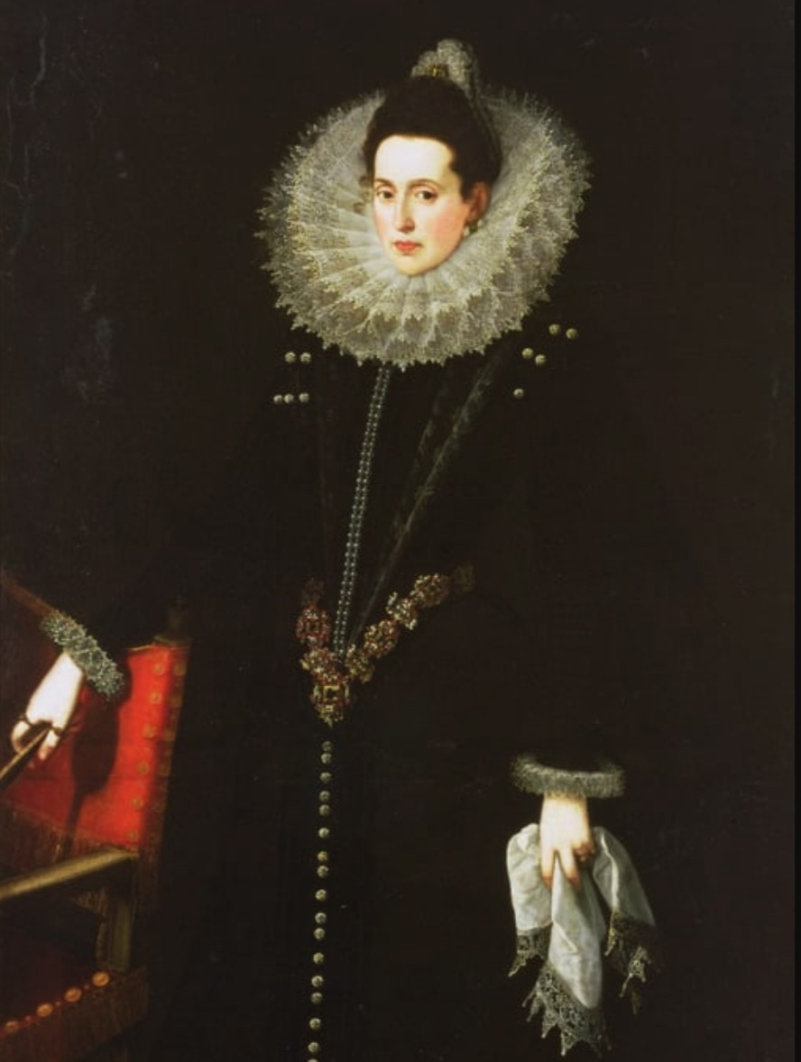 Портрет Каталины де ла Серды, герцогини Лермы, написанный в 1602 году художником Хуаном Пантоя де ла Крузом. 