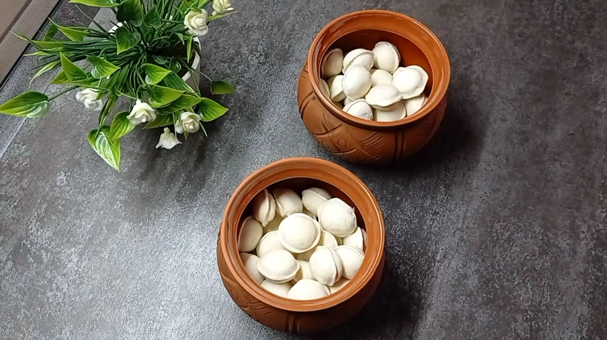 пельмени в горшочках