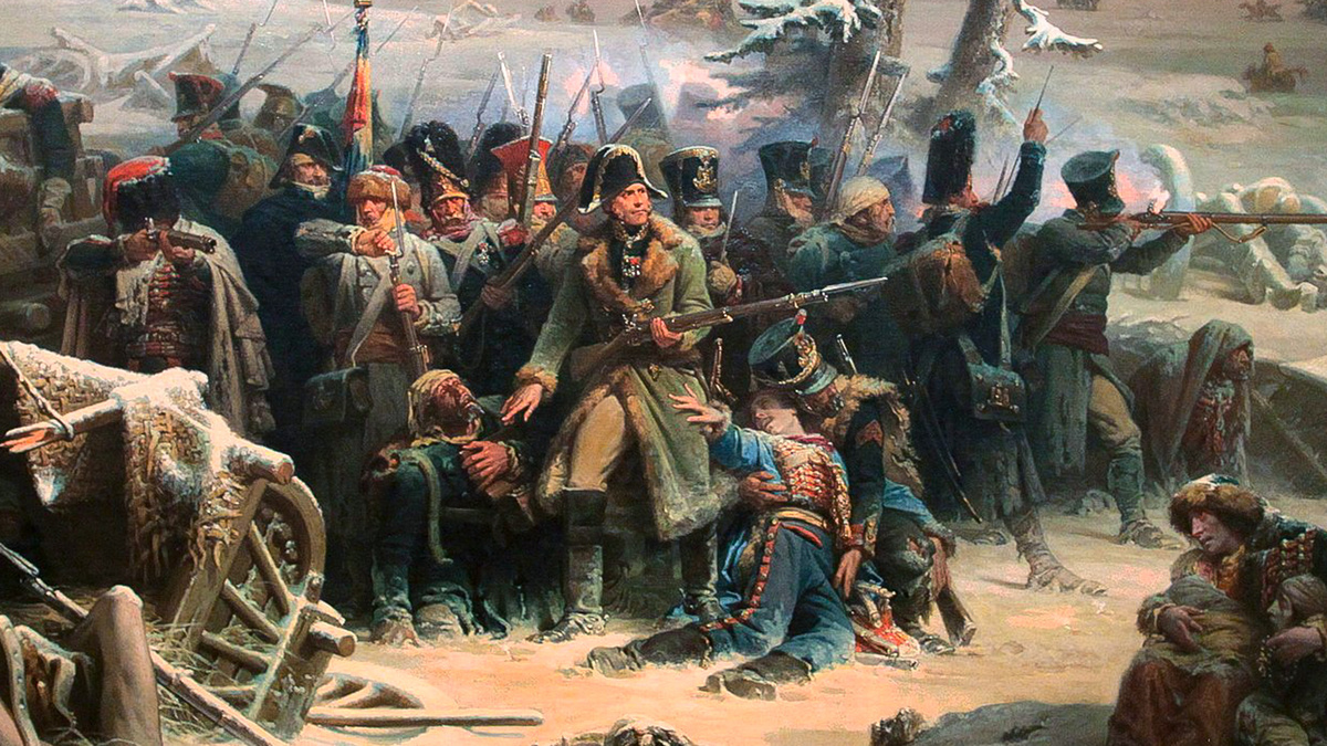 Адольф Ивон «Отступление маршала Нея» (1856) Общественное достояние