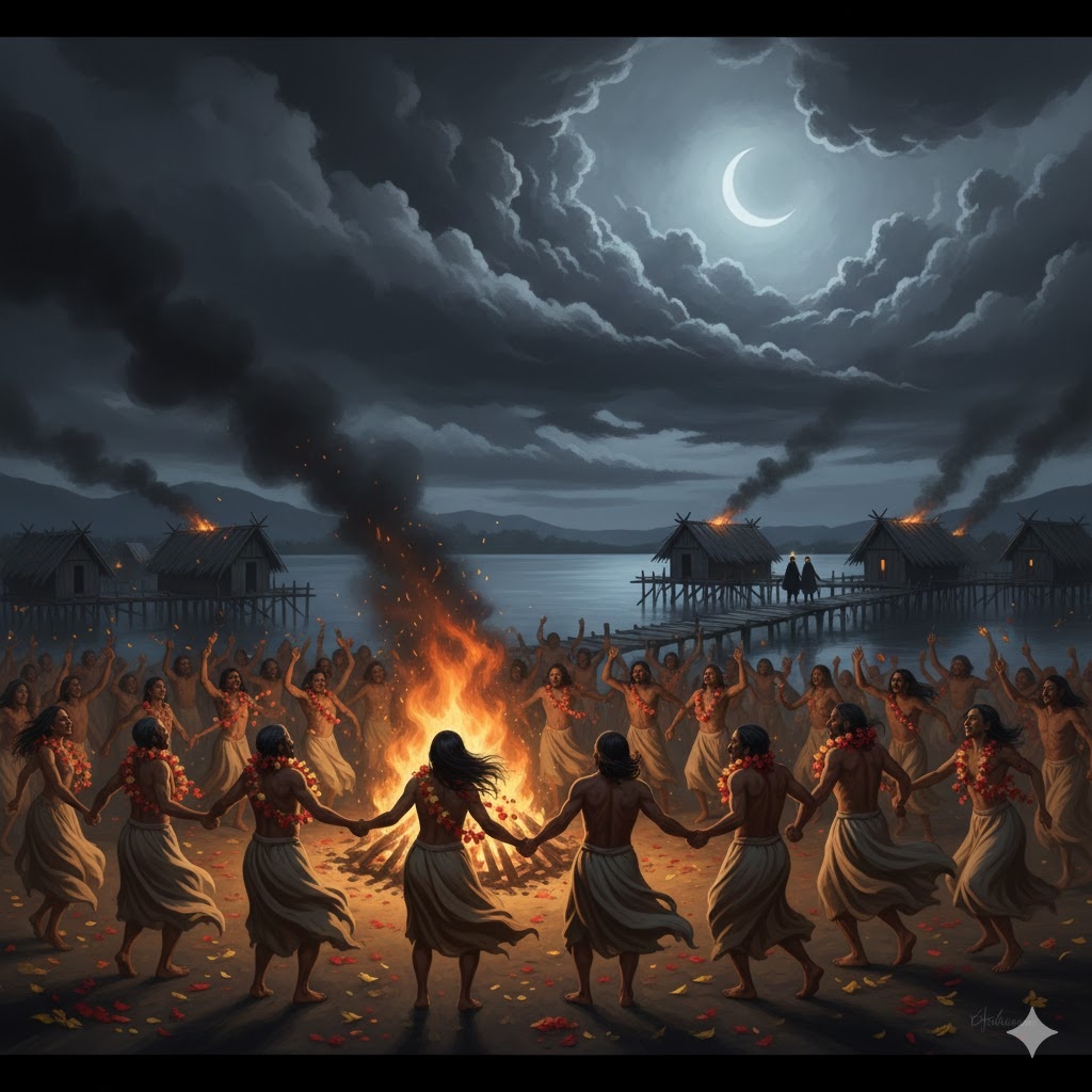 Иллюстрация "Праздник и Диверсия" создана сетью Джемини