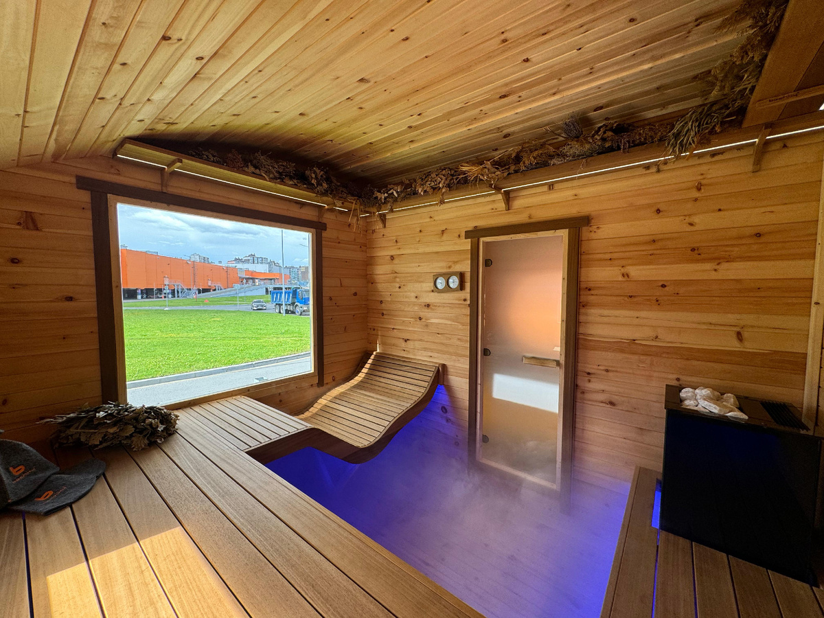 Парная на основе кедра и абаши в режиме "туман"