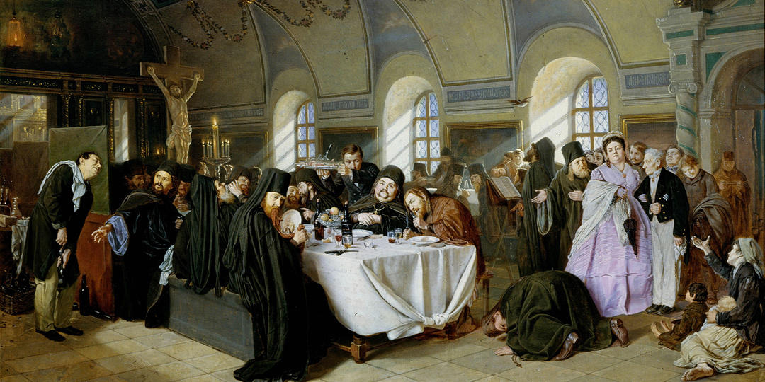 Что происходит на картине «Трапеза» Василия Перова?