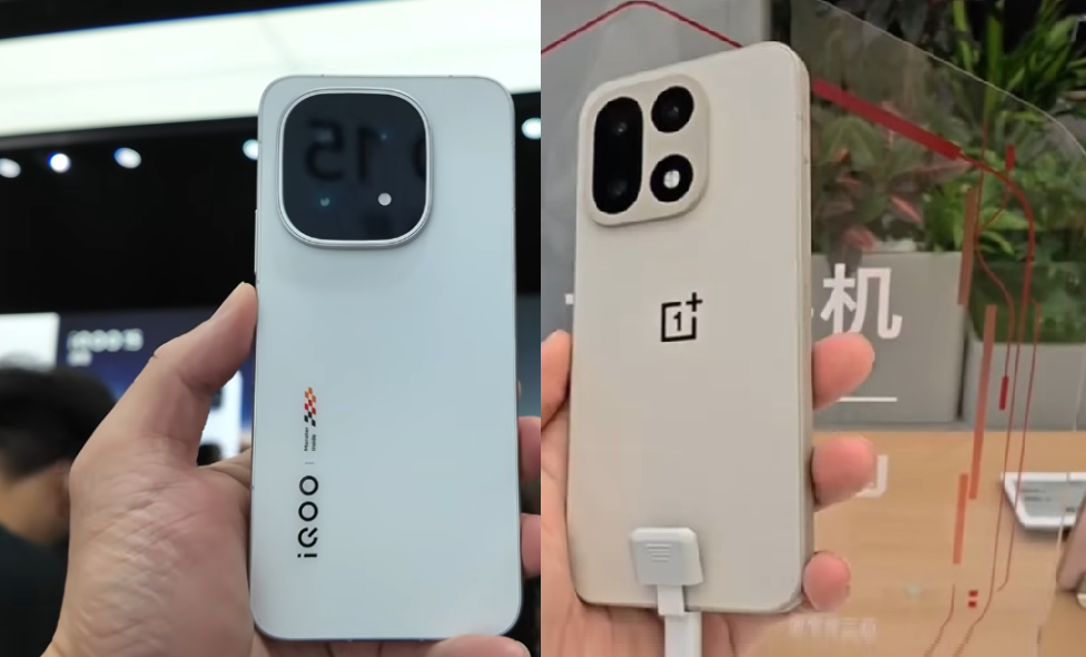 iQOO 15 слева и OnePlus 15 справа