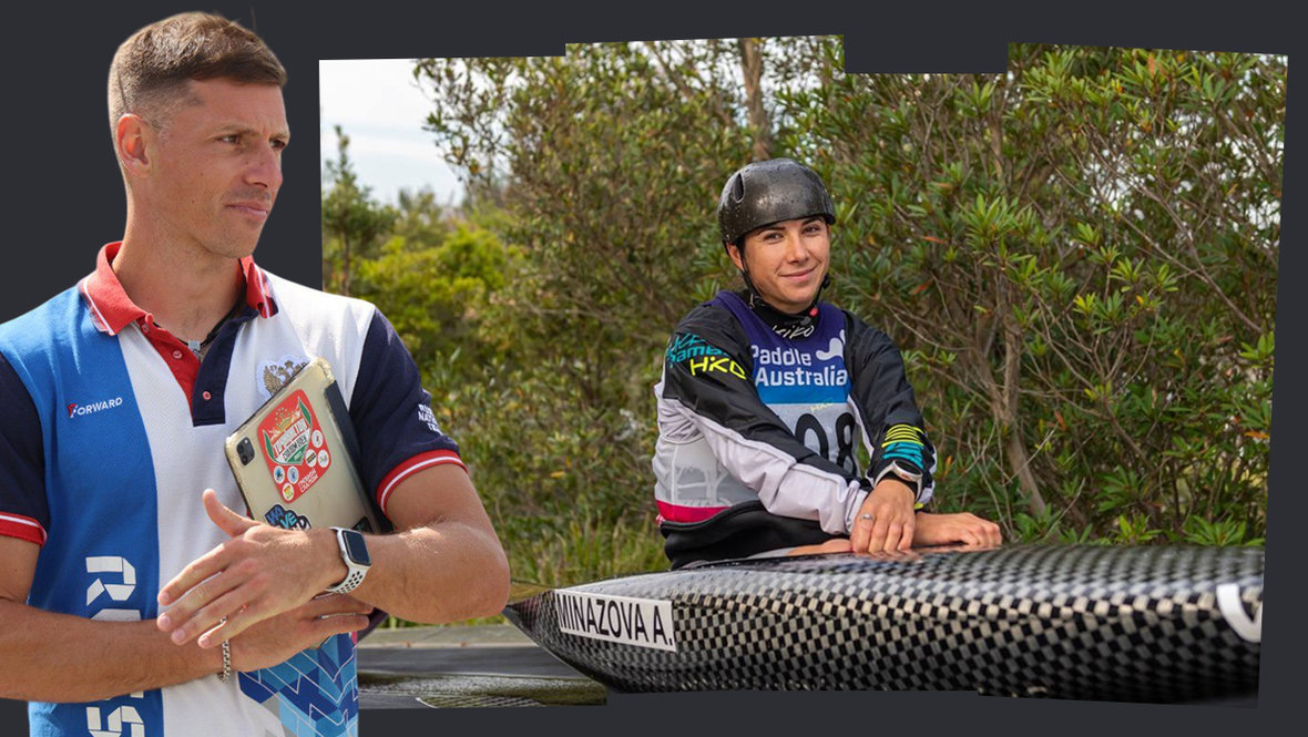    Максим Образцов и Алсу Миназова.Федерация гребного слалома России