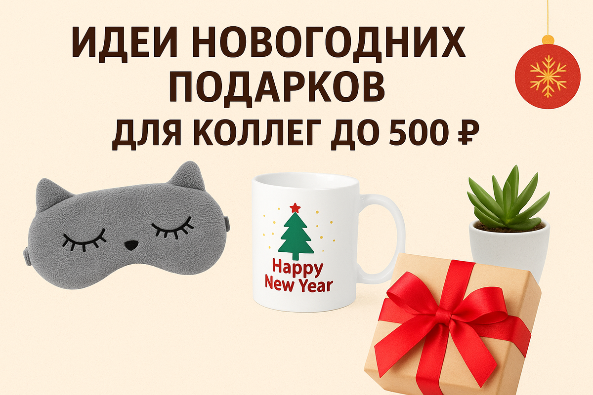 10 идей новогодних подарков для коллег до 500₽