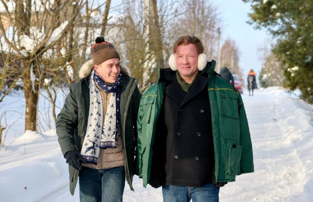    На съёмках актёрам пришлось помёрзнуть