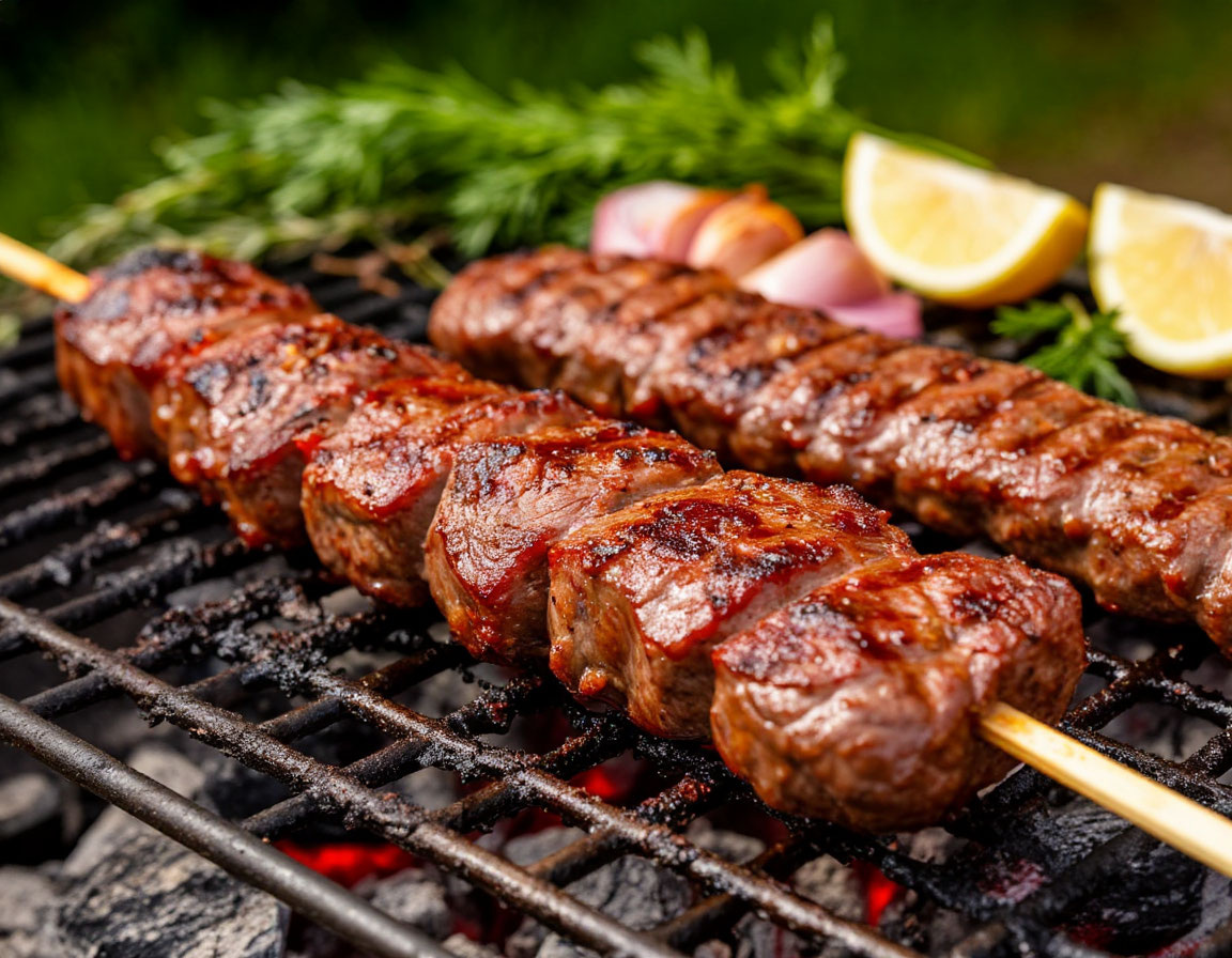 Шашлык из шеи на луковом маринаде