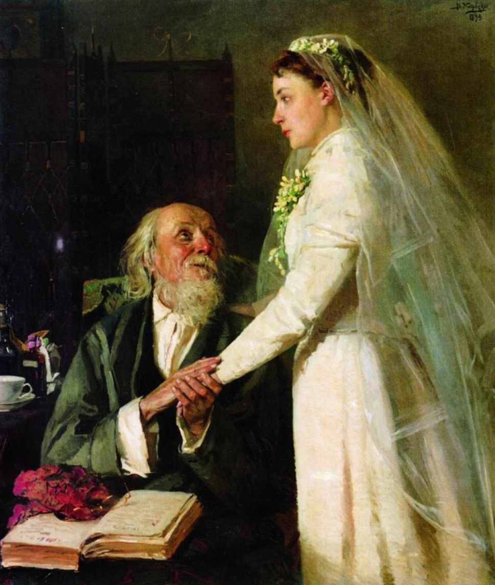 "К венцу. Прощание" Владимир Маковский. 1894 год. Фото из открытых источников.