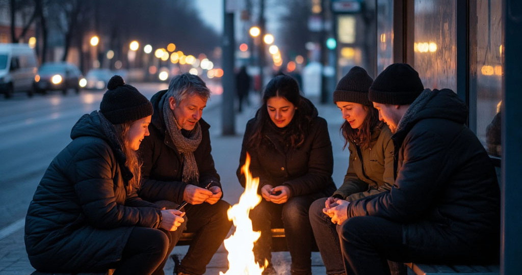 Как я с маргиналами на остановке грелась. Думала, что все пиши- пропала