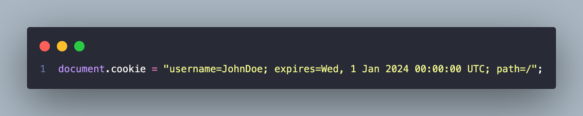 Создание и установка Cookie