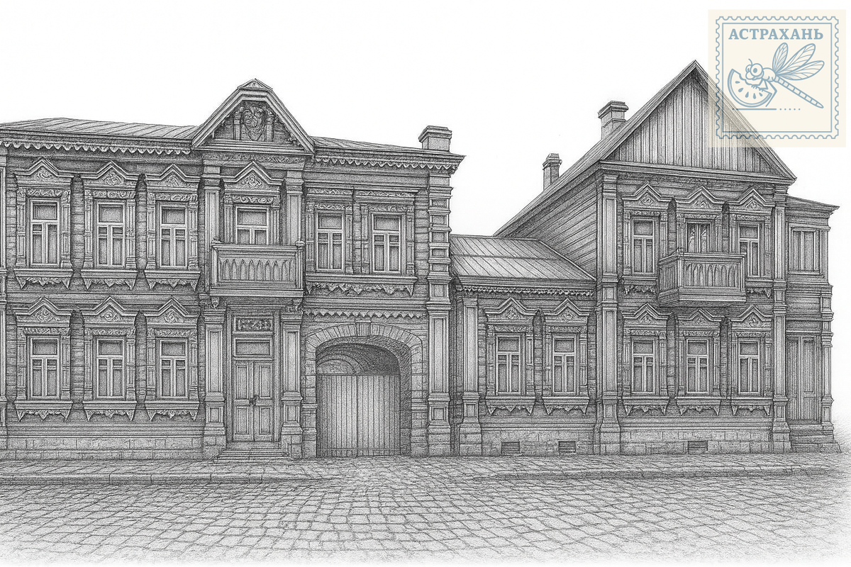 Дома 38 и 36 на Рождественской в Садах, какими я их вижу в конце 19-го века