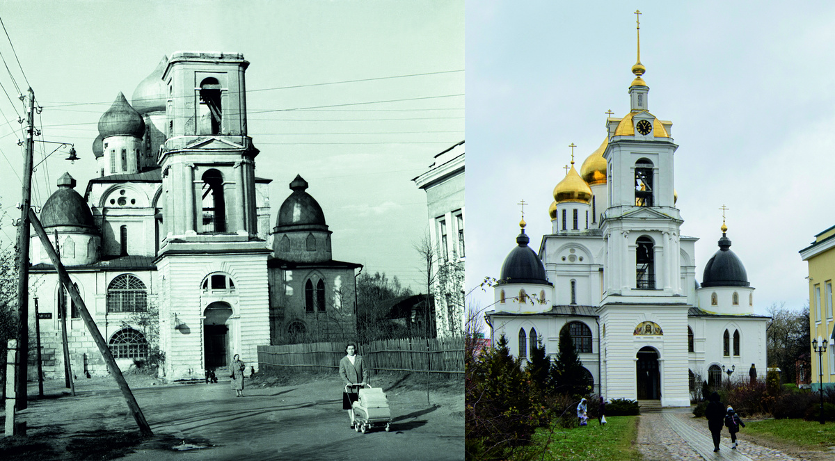 Успенский собор. Слева 1961 год. В коляске - я.