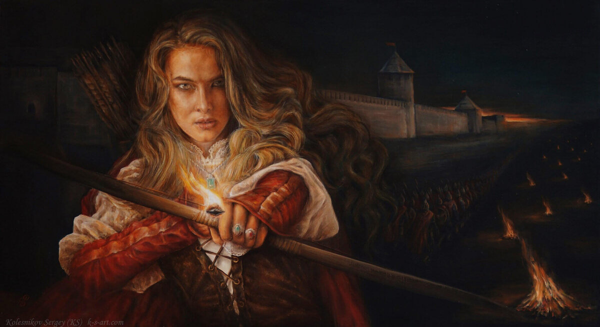 © Сергей Колесников. В сердце. Холст, масло. 55 х 100см.