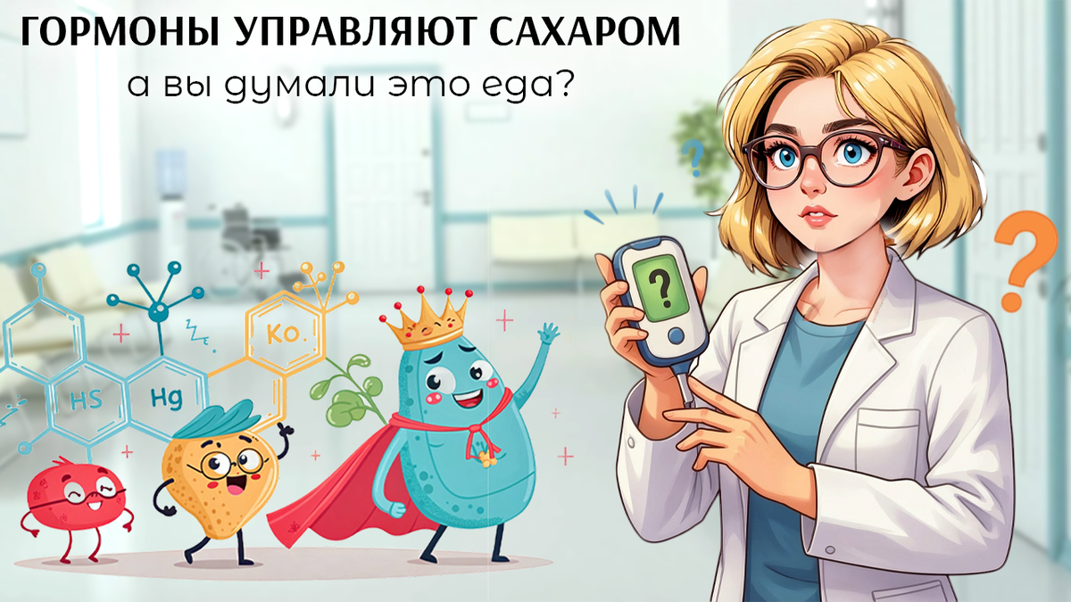 Сахар 14 на пустом месте? Разоблачаю 3 гормона-диверсанта, которые тайно управляют вашим глюкометром