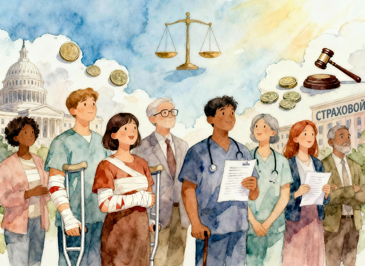 Оплата больничного листа (если травма связана с работой) — 100% зарплаты за время нетрудоспособности