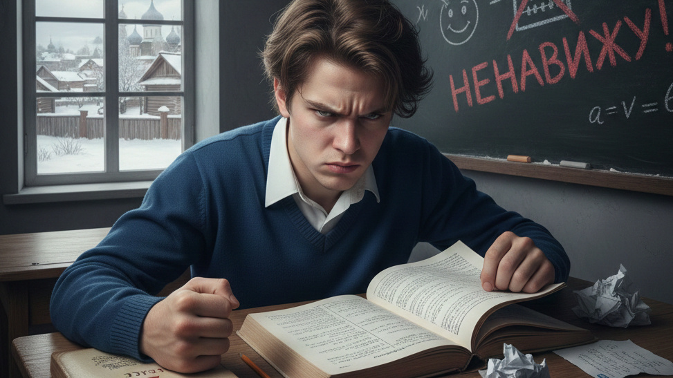 Ученик на математике