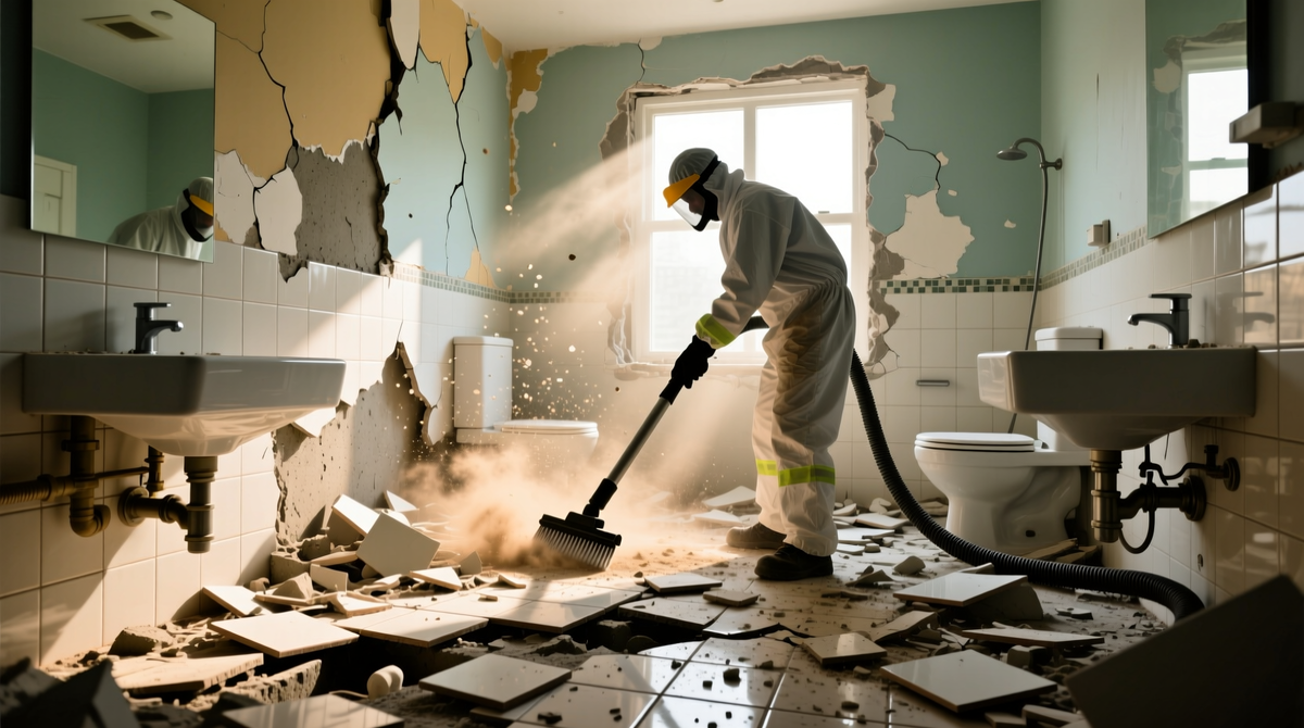 Как профессионально провести демонтаж ванной комнаты