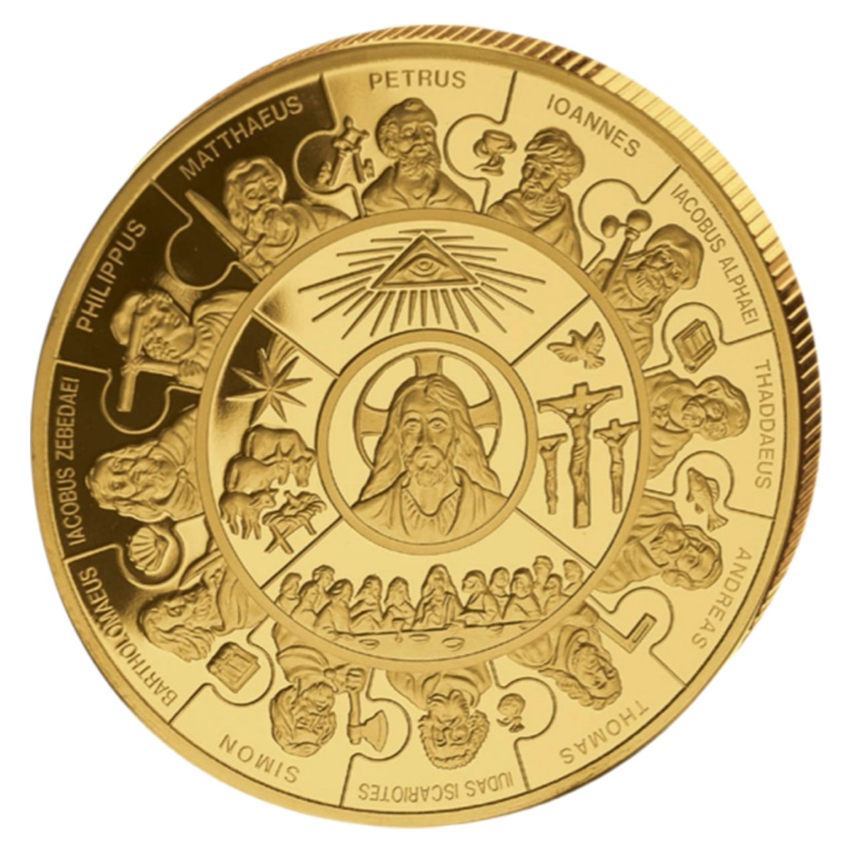 Монета Либерия 400 долларов 2008 года «Апостольский талер» (реверс).