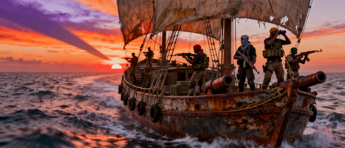 У современных пиратов образ совсем не такой романтичный. Они пользуются современными технологиями и эффективно отлавливают коммерческие корабли