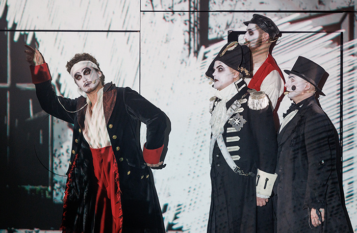     Евгений Сыркин, Сергей Вершинин, Андрей Исаенков и Сергей Мудрицкий.    
 Фото: Полина Капица/Пресс-служба театра