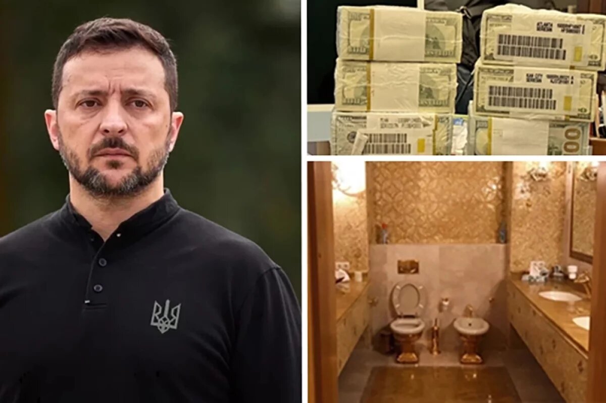   Владимир Зеленский, доллары и золотой унитаз Тимура Миндича.