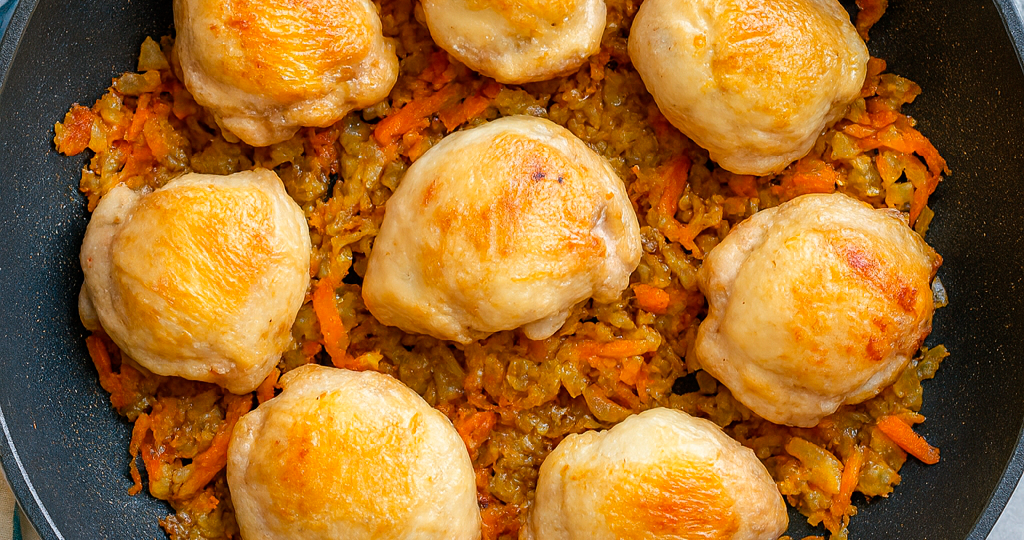 Курица с булгуром в сливочном соусе