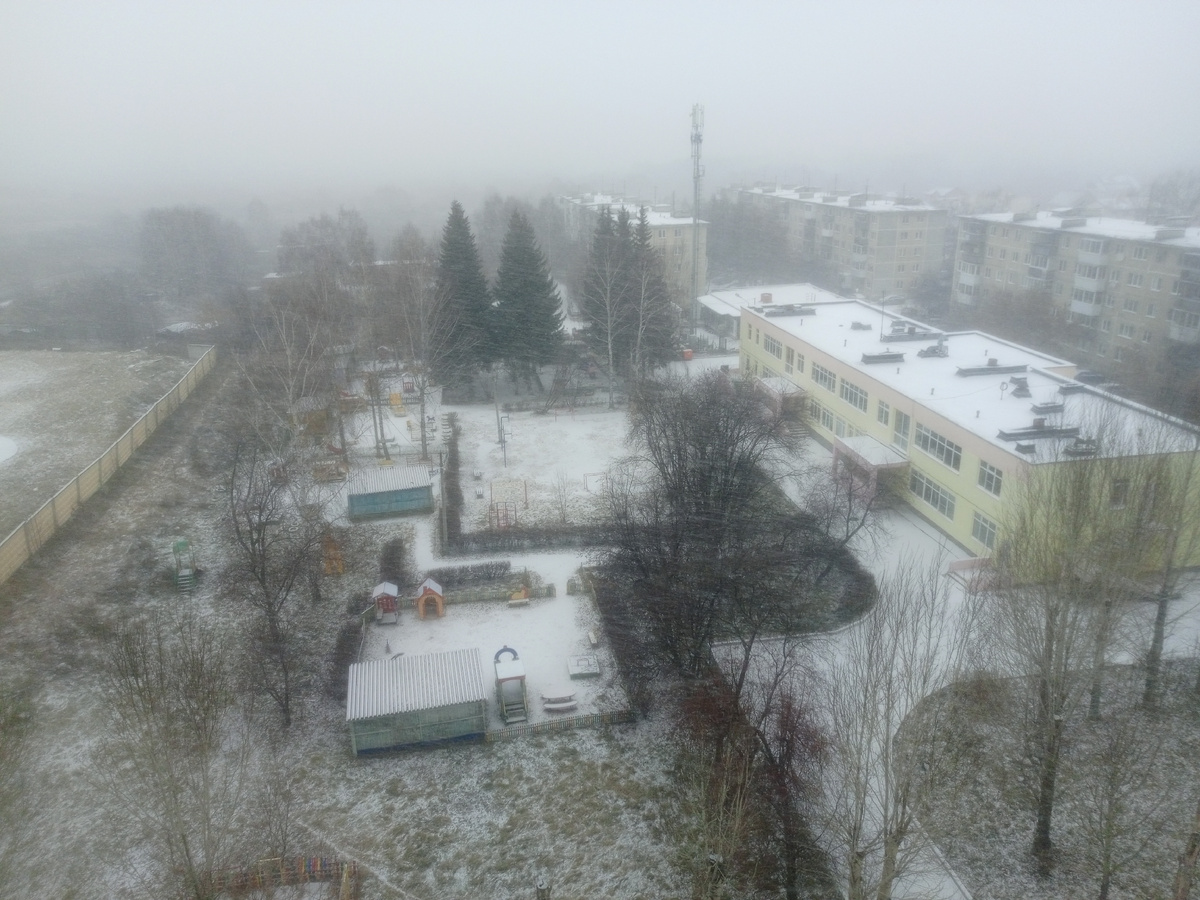 В Екатеринбурге 22 ноября пошëл снег. Фото автора. 
