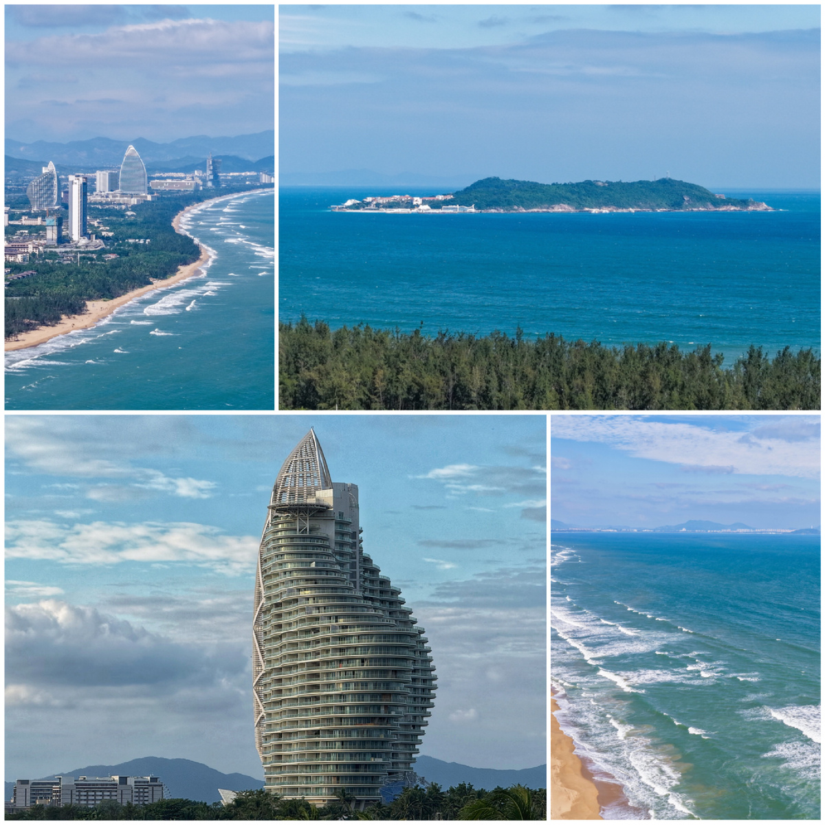 Бухта Хайтан и вид на о. Учжичжоу в Санья, Хайнань